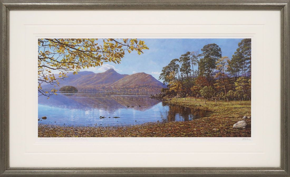 Across Derwentwater to Catbells  signed print by Keith Melling